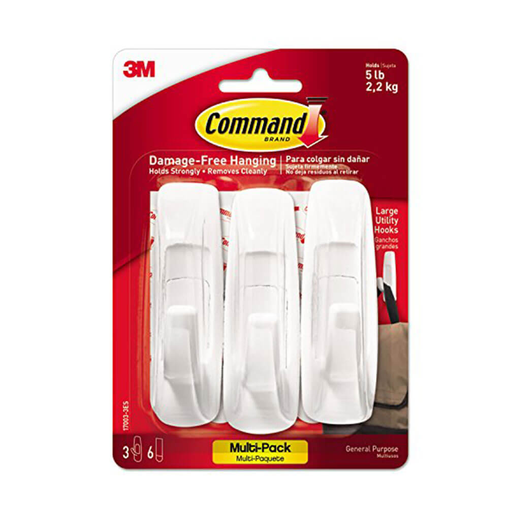 

Командные крючки Value Pack 3 крючка и 6 полос (Большие)