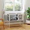 Wooden Rabbit Hutch, Guinea Pig Cage, with Removable Tray, Openable Roof, Grey