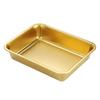 Korean Style Stainless Steel Square Golden Tray: Barbecue, Dumplings, Fast Food, Snacks, Hot Pot, Vegetables.