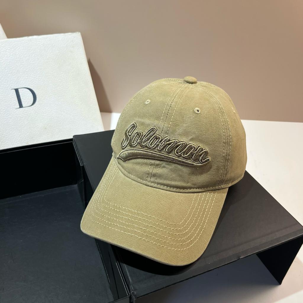 Early Autumn Three-Dimensional Embroidery Letter Baseball Cap Youth Versatile Street Daily Canvas Cap