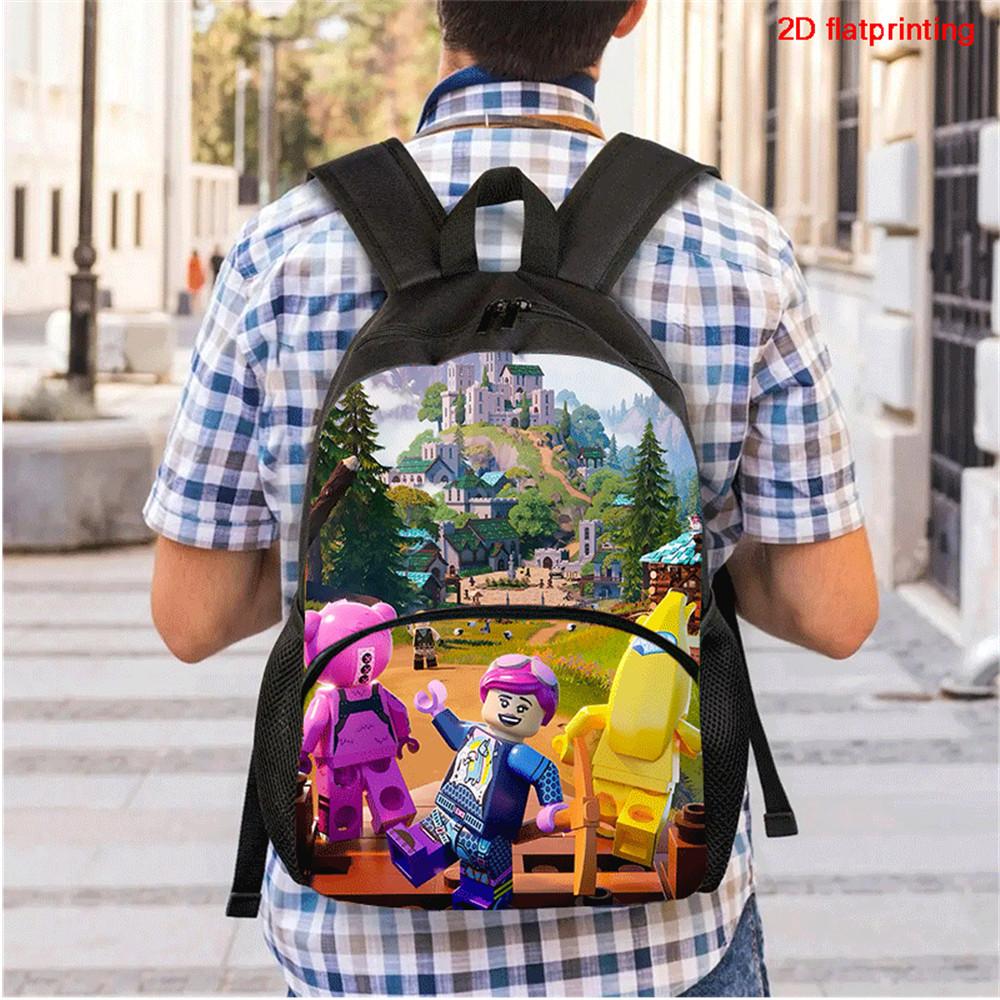 FORTNITE Kids Cartoon Backpack,With Adjustable Shoulder Strap & Front Pocket,Lightweight & Durable,for Boys & Girls Age 5-11.