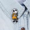 Halloween Brooch, Christmas Eve Horror, Wizard Hole Pumpkin Head Jack Personality Alloy Enamel Ornament Badge