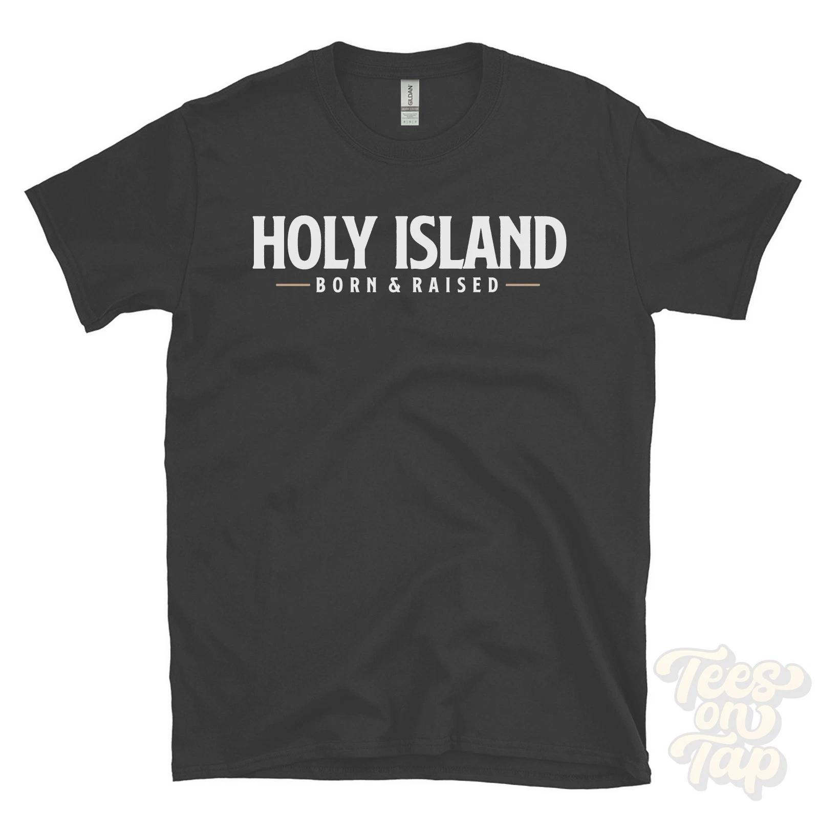 HOLY ISLAND BORN & RAISED T SHIRT Northumberland pilgrimage uk 1 L