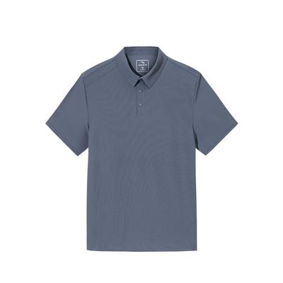 Polo de Manga Curta Simples Confortável Respirável Versátil Masculino tops Cinza Minério de Ferro 952527112-4