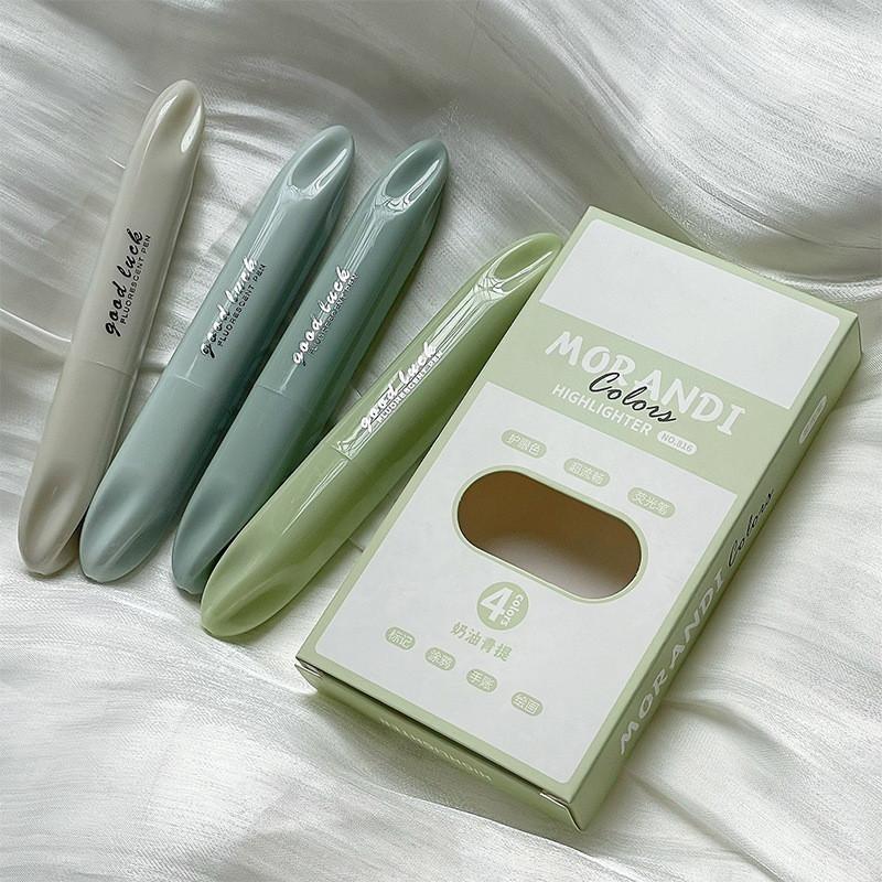 4pcs/set Simplicity Gradient Color Series Paint Marker Fashion Stationery Key Words Highlighter Marker Pen Lovely Scrapbook Pen
