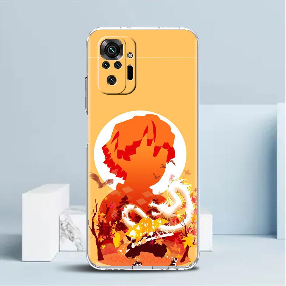 

Чехол Demon Slayer Anime для Xiaomi Redmi Note 11 Pro 10 9 9S 8 8T 7 9A 9C 9T 10 10C K40 прозрачный мягкий чехол для телефона TPU Redmi Note 11 Pro 5G