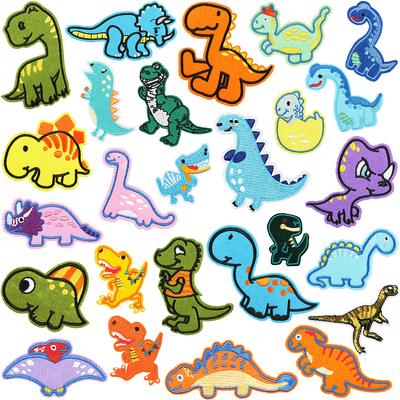 Gemischter Dinosaurier Stickerei Stoffaufkleber, Kleiderdekoration, Kleiner Dinosaurier Aufnäher Aufkleber, Taschen passende, Kleintier Aufnäher.