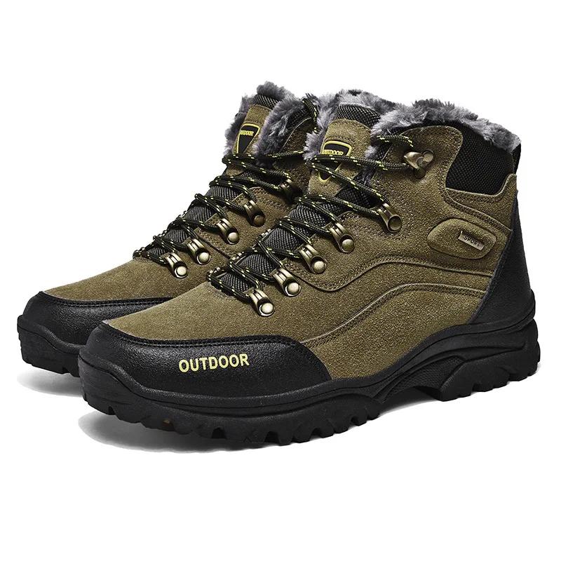 Модные Новые Зимние Теплые Мужские Снежные Ботинки Высокие Меховые Мужские Ботинки Модные — фото 6