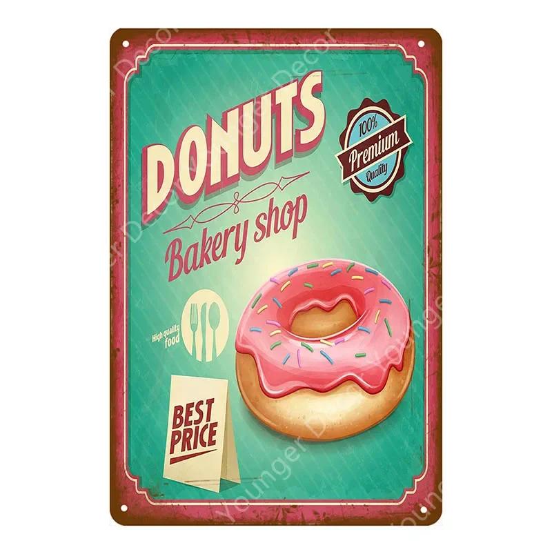 Homemade Pies Retro Plaque Breakfast Diner Metal Tin Signs Cafe Bar Pub Signboard Wall Decor Vintage Food Plates YJ166