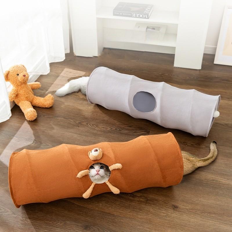 Cat Play Tunnel With Collapsible Structure For Enrichment And Exercise