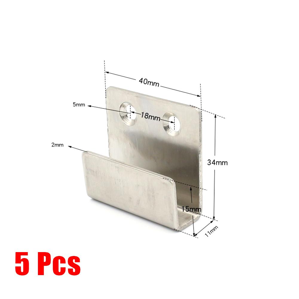 

2026 Fixing Hook Brackets Stainless Steel Thicken 5PCS Flat Hooks Hanger Installed Freedom Display Rack Hook Brushed