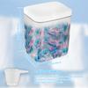 Laundry Pods Container 2.8L/4.5L/5.5L Clear Storage Box with Lid Automatic Pop-Up Sealed Laundry Pod Case for Bedroom Kitchen