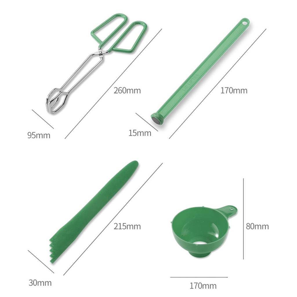 6PCSCelsiusSet Canning Kit Non Slip Food Tongs Jar Lifter Jar Wrench Lid Lifter Funnel Measurer Set