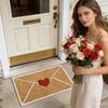 Heart Envelope Valentine Door Mat Non-Slip Indoor Outdoor Welcome Rug Front Door Entryway Decor for Holiday Season Home Balcony