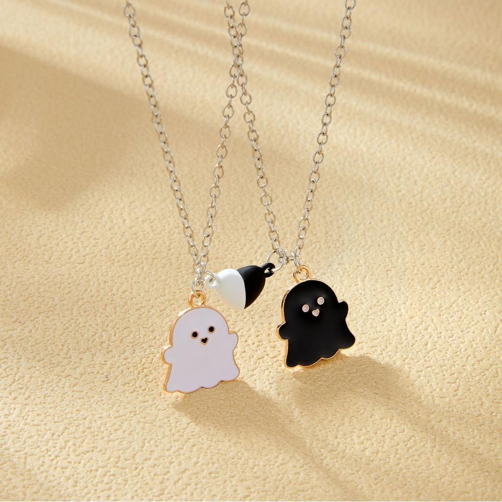 Ghost Alluring Alloy Necklace For Kids Featuring Heart Shape Design And Sweet Cool Style