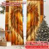 2pcs   2D FLAT PRINTING Curtains (Without Rod) Autumn Heartscape Modern Fashionable Curtainments During the Christmas Holiday
