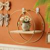 1Pc Wall Storage Rack Iron Art Wall Shelf Multi-Function Hanging Holder For Home Kitchen Bathroom Small Items Organizer