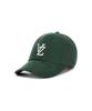 Bajal Monogram Applique Oversized Washed Ball Cap Green