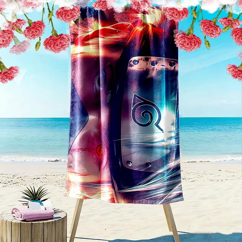 Kakashi Anbu Style Print Beach Towel, Large Soft Quick Dry Towel for Beach Camping Swimming