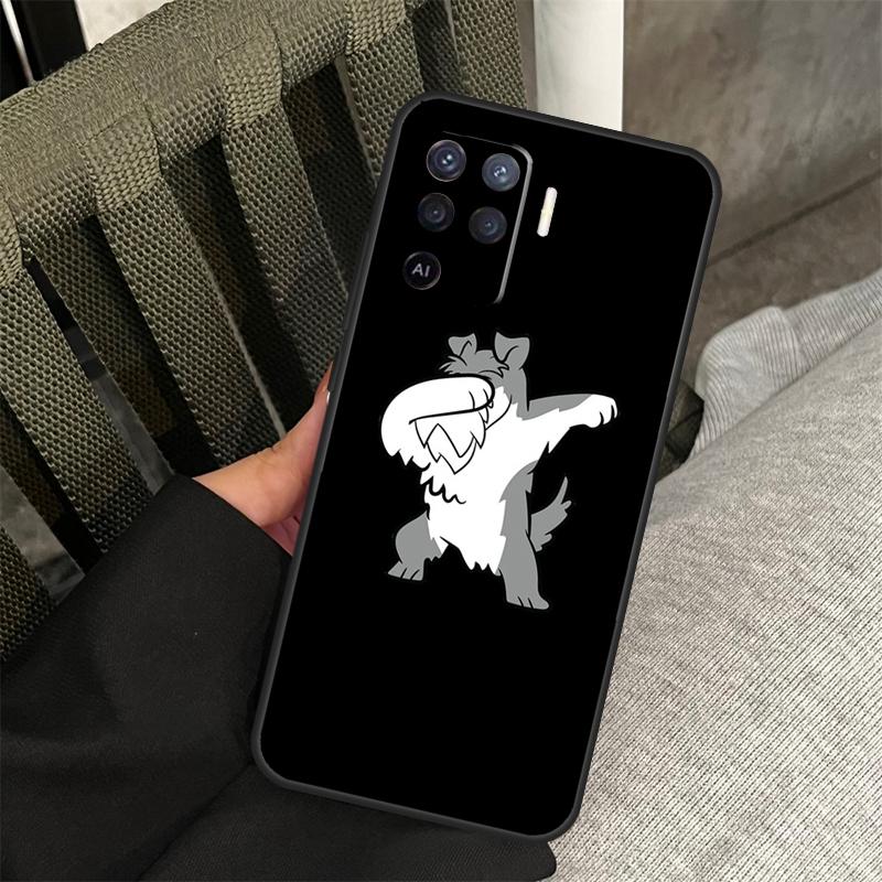 Cartoon Schnauzer Dog Case For Oppo A78 A98 A80 A40 A60 A18 A38 A58 A15 A17 A77 A74 A94 A54 A57S A16 A76 A96 Cover