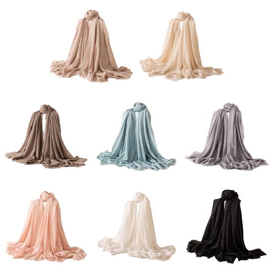Women Shawl Breathable Sun Protection Shawl Lightweight Air Conditioning Blanket Beach Towel Cover Up
