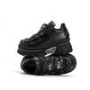 New Punk Style Women Shoes Lace-up Heel Height 6CM Platform Shoes Woman Metal Decor Woman Sneakers Gothic Ankle Rock Boots