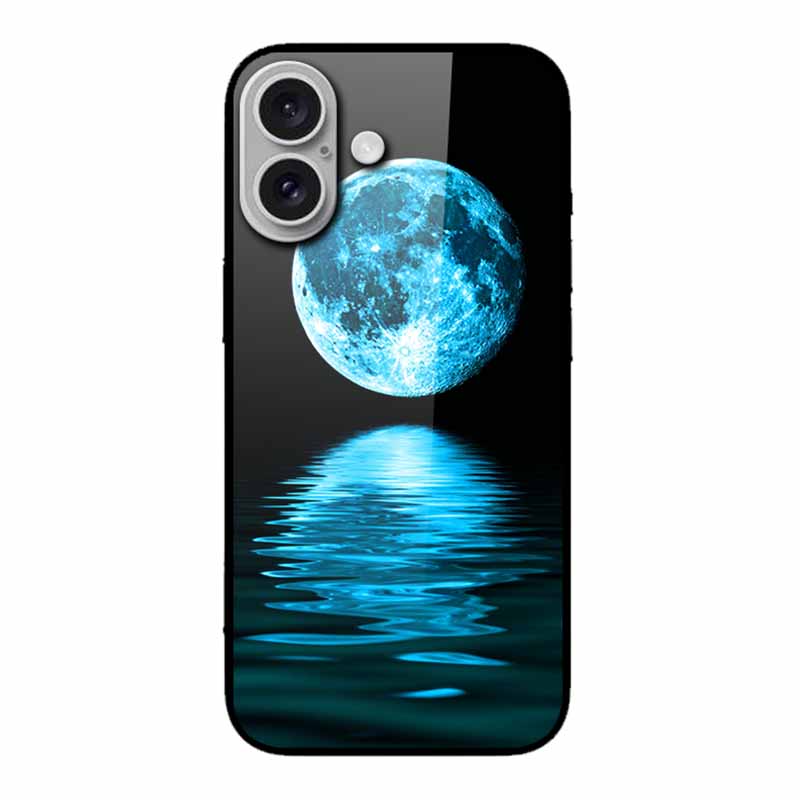Glass Case For iphone 16 Plus 16Plus Coque Tempered Glass Hard Back Cover For iphone 16 Plus Phone Case Soft TPU Black Bumper