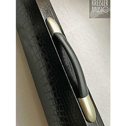 High-quality leather-look bow case for 6 bows, suitable for violin, viola, and cello.