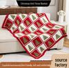 Festive Knit Christmas Throw Blanket for Sofa & Bedroom – Winter Decoration