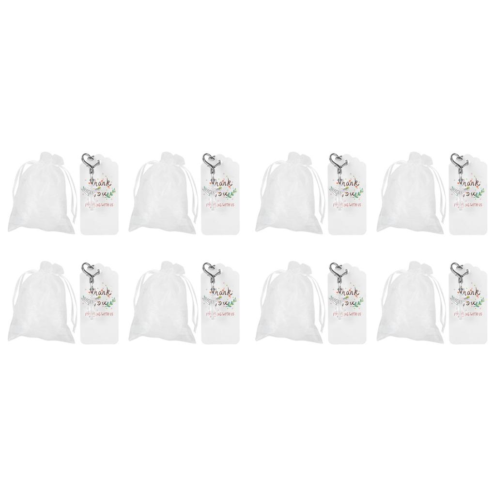 20PCS Keychain Favors Set with Key Ring Gift Bags Cards for Baby Shower Wedding Birthday Bridal Shower Gifts