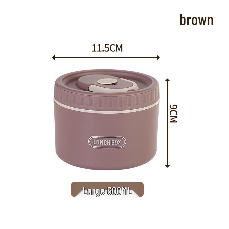 Round Multi-layer Stainless Steel Insulated Bento Box with Lid - Microwaveable Lunch Container for Office and Students.