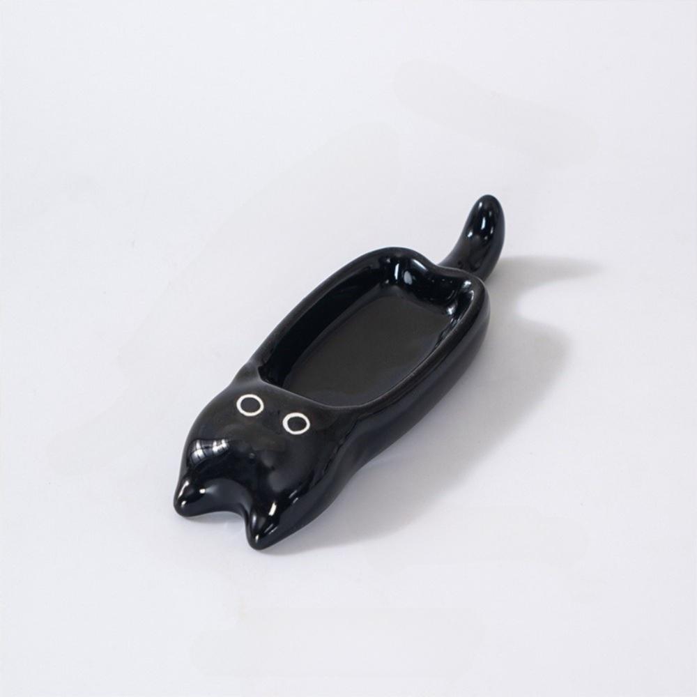 Porcelain Cat Dish Snack Plate Sauce Dipping Bowls Cute Ceramic Seasoning Dish  Tableware