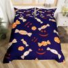 Halloween Duvet Cover Queen Boys Trick or Treat Bedding Set For Kids Teen Room Decor Microfiber Soft Sugar Skull Comforter Cover