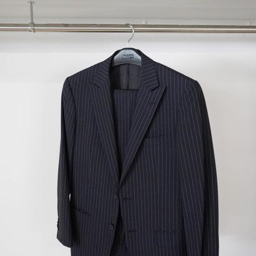 Shinko Hanger Slacks Hanger with Non-Slip Stop Bar, 47cm Wide, "Reverse" Jacket Stop 47, Black, Swivel Hook, Made In Japan, 1 Hanger