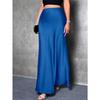 Fashion Elegant Loose Women Satin Skirts Spring and Summer New Simple Casual Office A-line Long Skirts Office Solid Color Women's Clothing