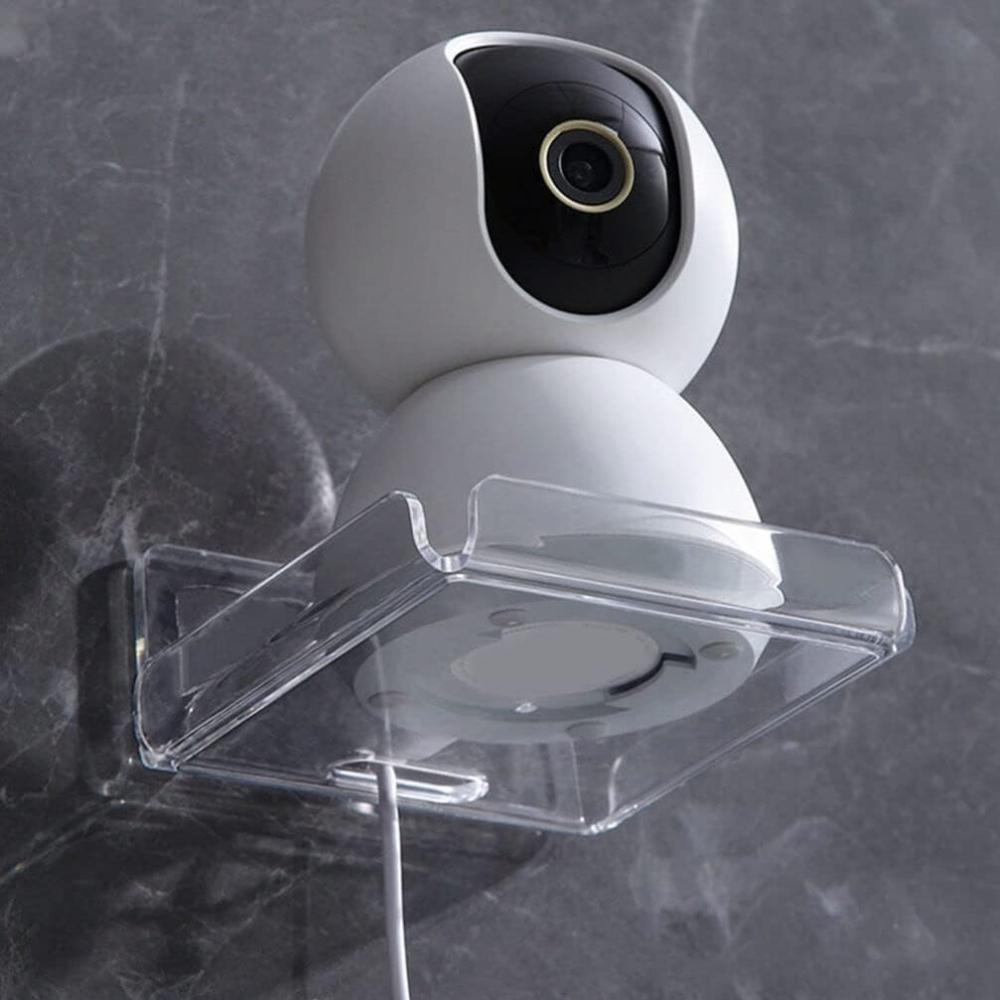 YX007 2Pcs/Set Security Camera Wall Hanger Acrylic Floating Wall Shelve Speaker Hanging Holder Mount
