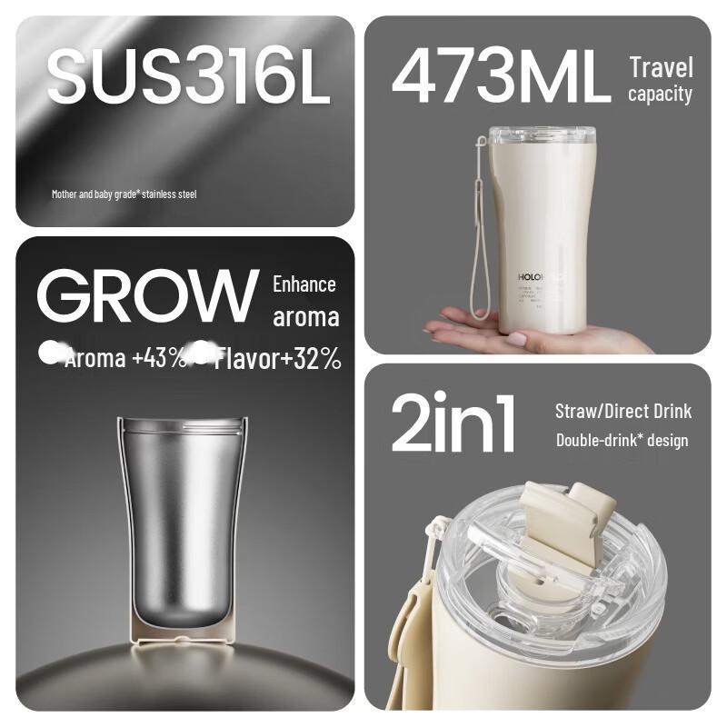 HOLOHOLO American Coffee Insulated Travel Mug