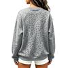 Women's Casual Printed Pullover Sweatshirt with Raglan Sleeves