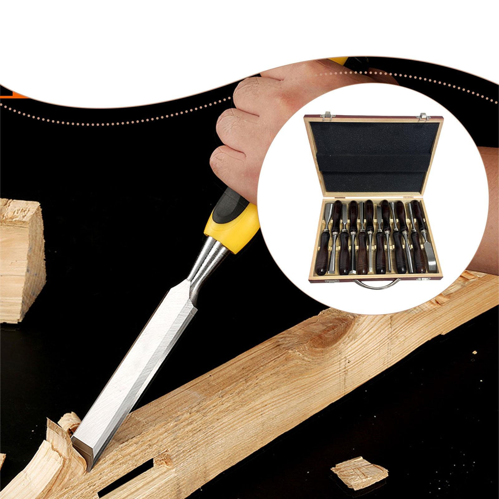 

121 Pieces Wood Carving Tools Set Chisels 60 Portable with Wooden Box Red Wooden color