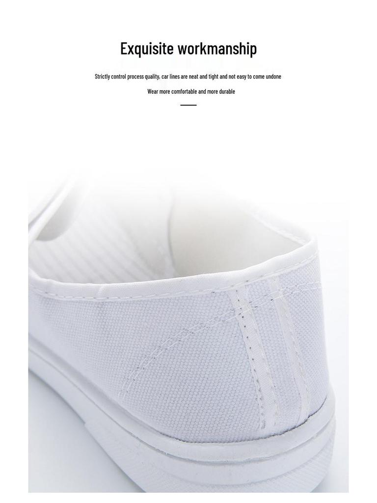 Breathable Anti-static Mesh Shoes with Thick Soft Soles and Non-slip Velcro Canvas