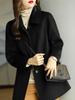 Korean Style High-End Autumn Winter New Maxi Fit Slim Stand Collar Doll Collar Wool Coat for Women