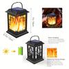 Upgraded Solar Flickering Flames Hanging Light Solar Powered Lantern Waterproof Garden Ornaments For Yard Pathway Patio Decor