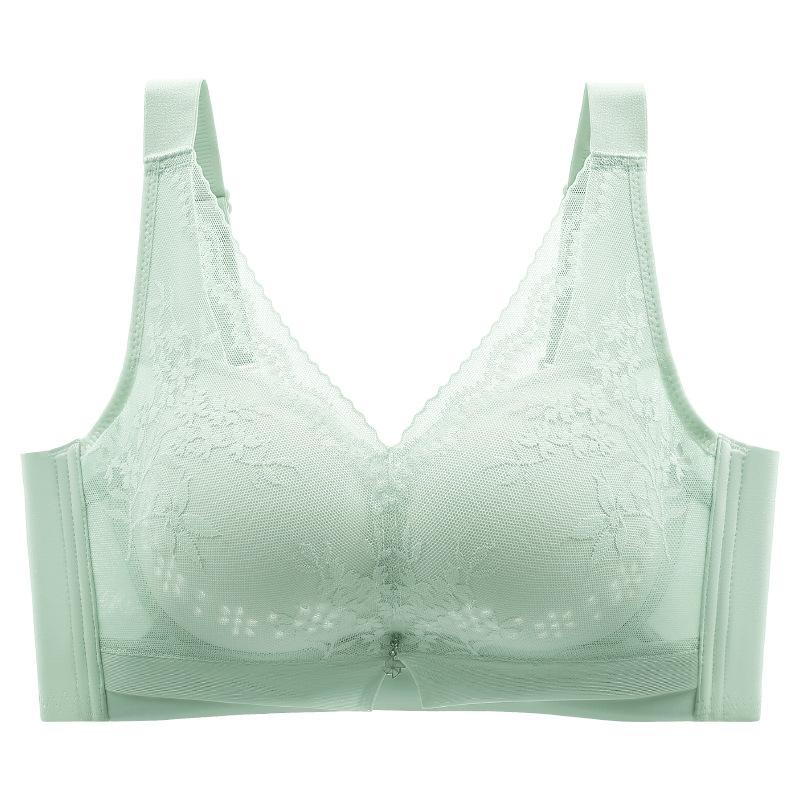 Breathable Gathering Bra for Women Without Steel Rims Thin Design Plus Size Push Up Bra Adjustable Top Support Bra
