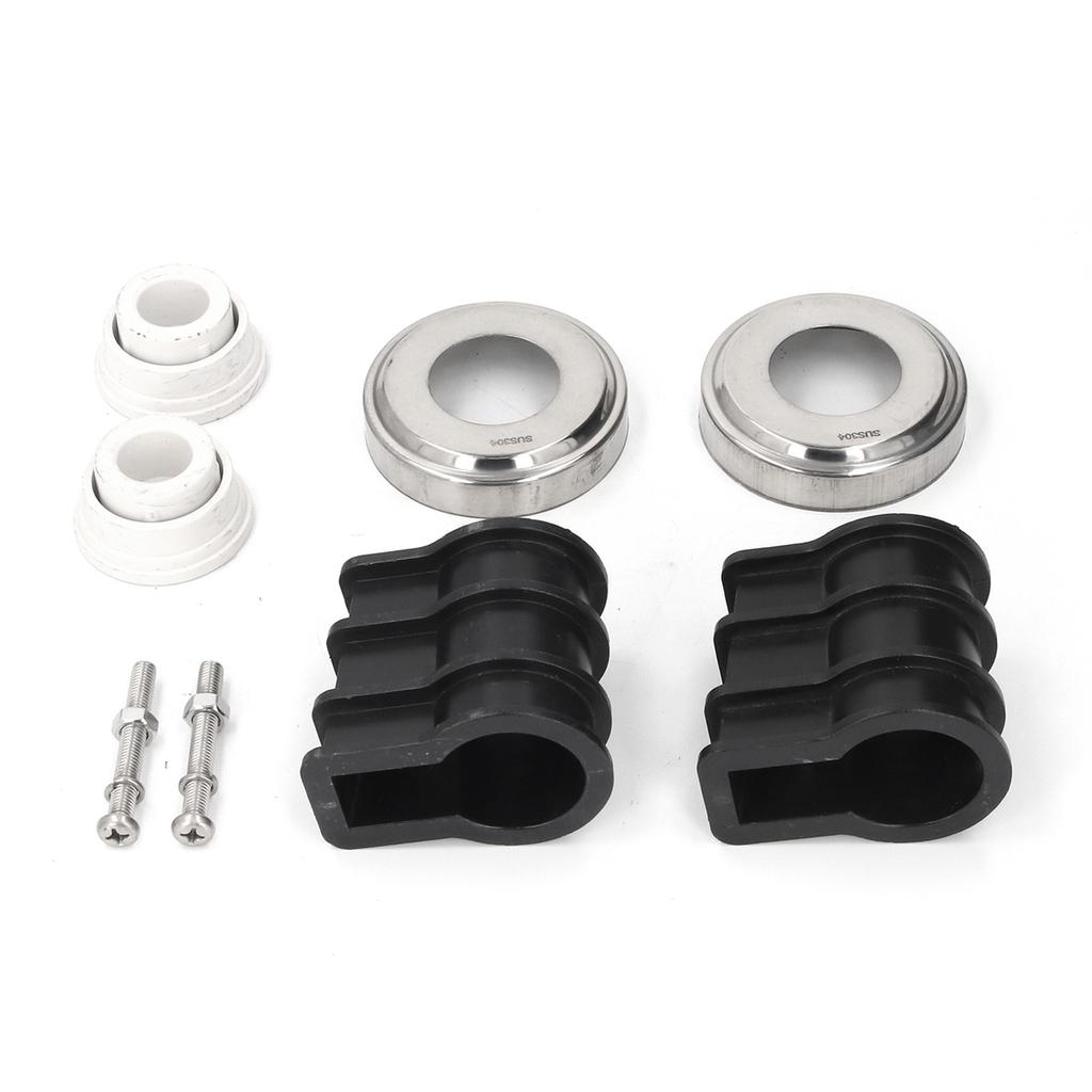 Badeleider Erstatningssett 304 Rustfritt Stål Dekkplater Støtfangerbolter Muttere Anker for 42mm Rør Svømmebasseng