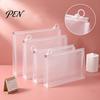 Clear Mesh File Folder 3D Zipper Document Pouch, Transparent PP Matte Envelope Folder, Portable Storage for Home And Office Durable Organizer