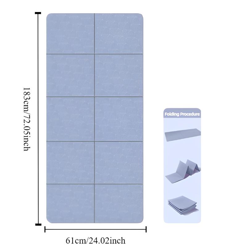Foldable Yoga Mat Eco Friendly Non Slip Double Sided For Pilates Fitness Travel Exercise Mute Folding Mat