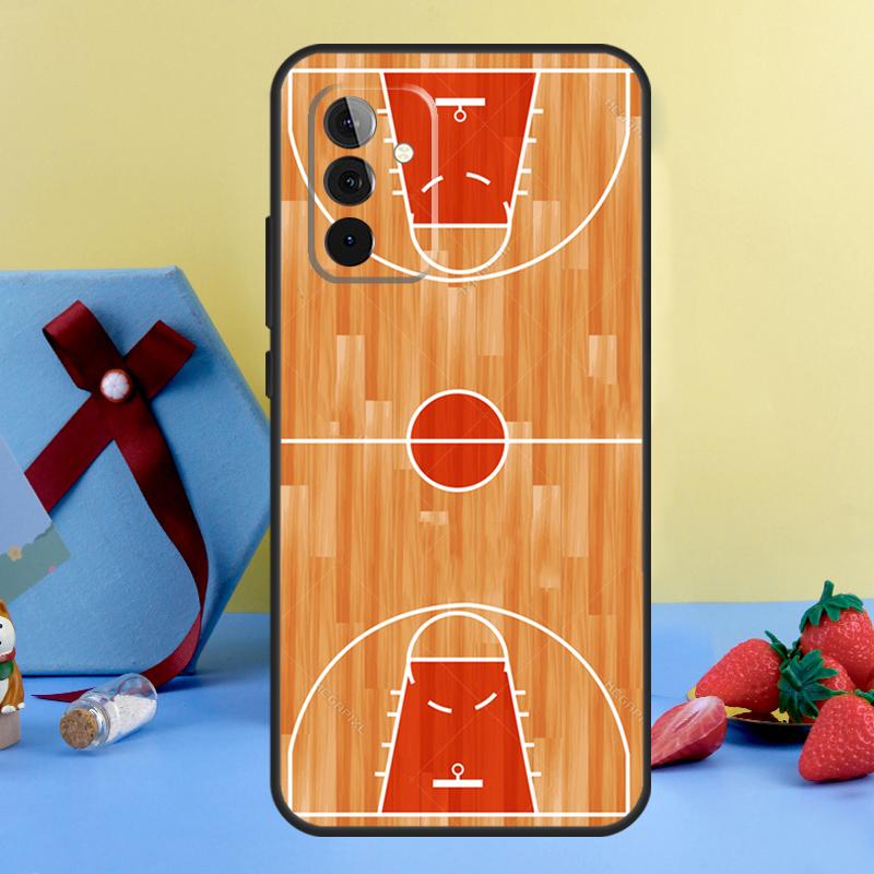 Basketball Court Diagram Case For Samsung Galaxy A26 A16 A36 A56 A15 A35 A55 A14 A34 A54 A12 A32 A52 A13 A33 A53 A17