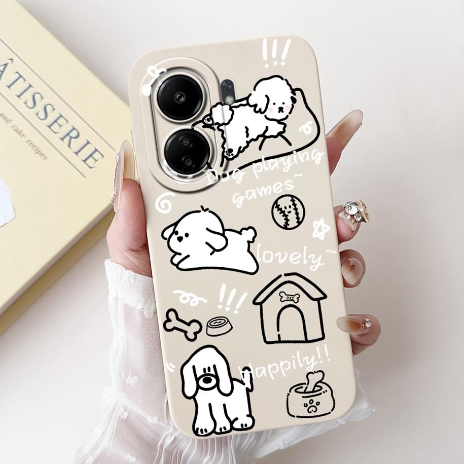 For Xiaomi Redmi 13C 4G Case Cute Cartoon Panda Capa Shockproof Silicone Phone Cover For Xiaomi Poco C65 Redmi13C 13 C 4G Bumper