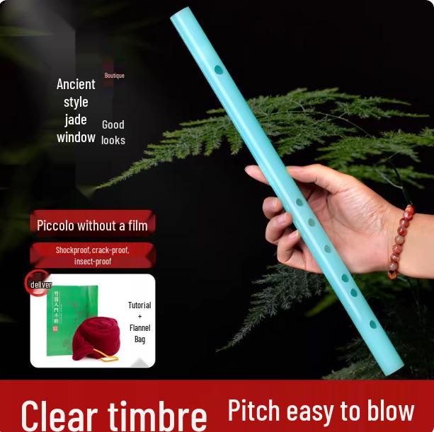 Beginner's Jade-Style Resin Flute: Drop-Resistant, Membrane-Free Transverse Flute with Tutorial