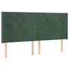 VidaXL Tête de lit avec oreilles Vert foncé 163x16x118-128 cm Velours3119357
